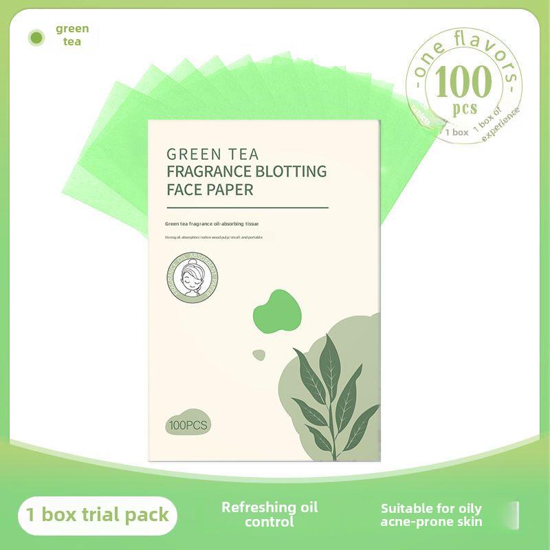 100 Fragrance Oil-Absorbing Sheets for Summer Oil Control - Unisex & Student-Friendly