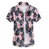 Hawaii-Strandhemd mit Palmen-Aufdruck für Herren, Sommer, kurzärmelig, 5XL, Aloha-Hemden, Herren-Urlaubskleidung