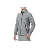 Nike Knit Sport Hooded Logo Jacket Men Outerwear Grey DD1879-010