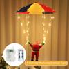 USB Power 2Colors Christmas String Lights LED Santa Claus Parachute Light String Indoor and Outdoor Christmas Atmosphere Decora