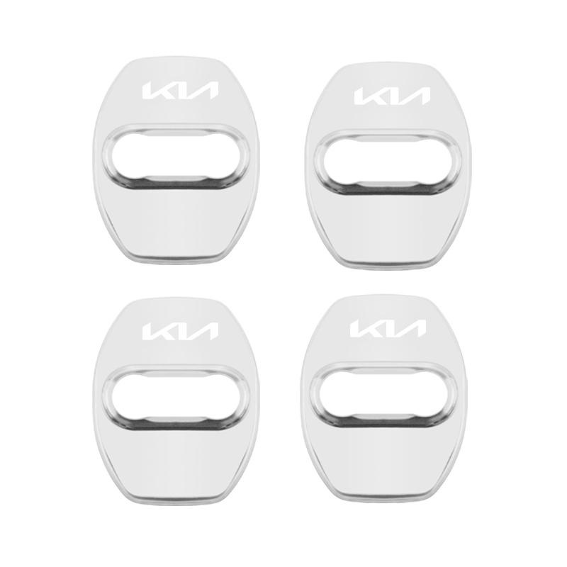 Cqgntp1 4Pcs Car Door Lock Cover Stainless Steel Protection Accessories For Kia GT-Line Sportage Ceed Rio Picanto Sorento Soul Cerato