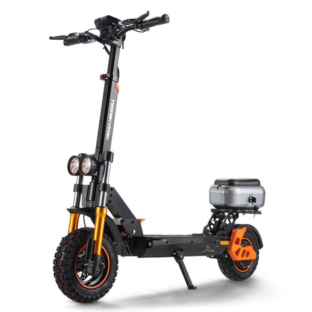 Twofish V5 Max Electric Scooter 11" Tire 1000W Peak Motor Urban Commuter E-scooter With Seat 48V 18AH Dual Disc Brakes Max Load 120Kg