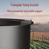 Compact Wood-Burning Cooker: Firewood & Charcoal-Compatible, Energy-Efficient Iron Pot Stove for Home Use