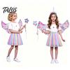Cosplay Wings for Theatre Performances Angel Feather Kids, Colorful Wing Costume Accessory Fallen with Elastic Straps Strap Halloween Party, Cosplay,