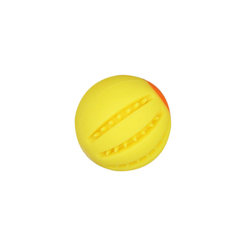 Haustierspielzeugball, Naturkautschuk, Niedlicher Quietscheball, -leckerchen-ausgebender Ball, Baumwollseil, Spielzeug für mittelgroße bis große Hunde