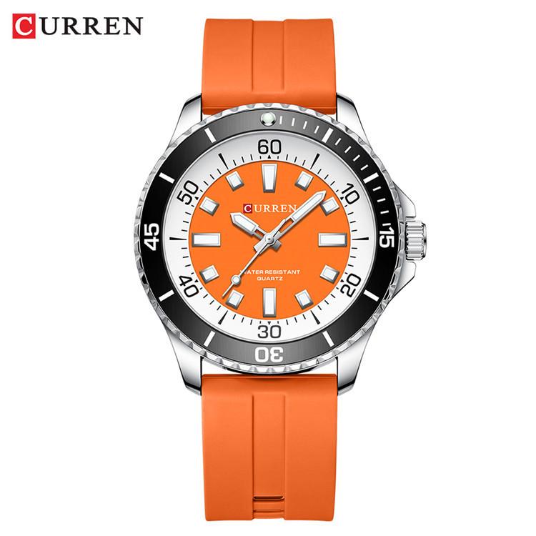 CURREN 8448 Unisex Outdoor-Uhr mit großem Zifferblatt & Gummiarmband