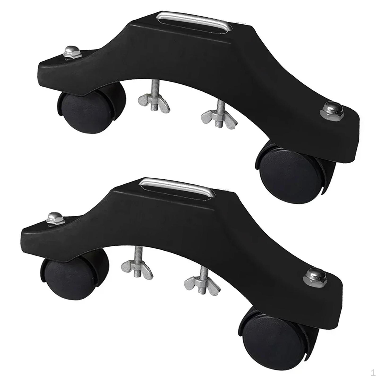 

2 шт. кронштейн для ножек электрического обогревателя с роликами подвижная опора плавное вращение длина 23 см прочный чёрный