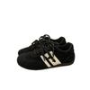 Retro contrasting color splicing flat-bottomed German training shoes for women's 2025 new comfortable and versatile lightweight sports
