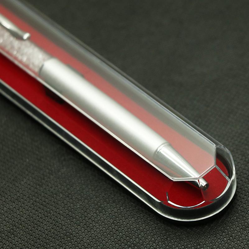 Rhombic Case Pen Storage Box Stationery Organizer School Office Use Transparent