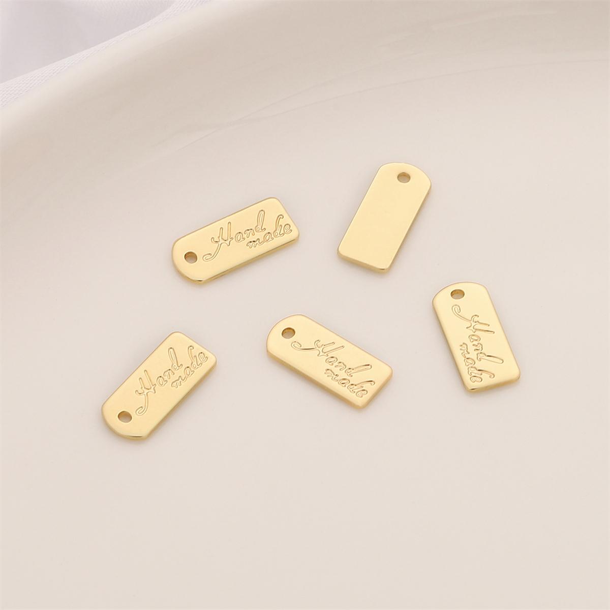 

Медная печатная маленькая подвесная бирка для изготовления ювелирных изделий своими руками, аксессуары для рукоделия 01 12.5x5.5mm 2pcs