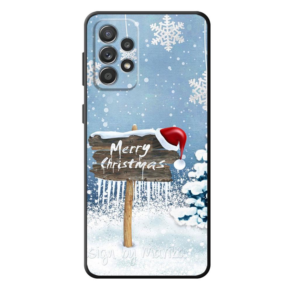 Merry Christmas Snow Winter Case for Samsung Galaxy A13 A52 5G A72 A21s A11 A22 A32 A51 4G A71 A12 A73 A53 TPU Soft Silicone Bag