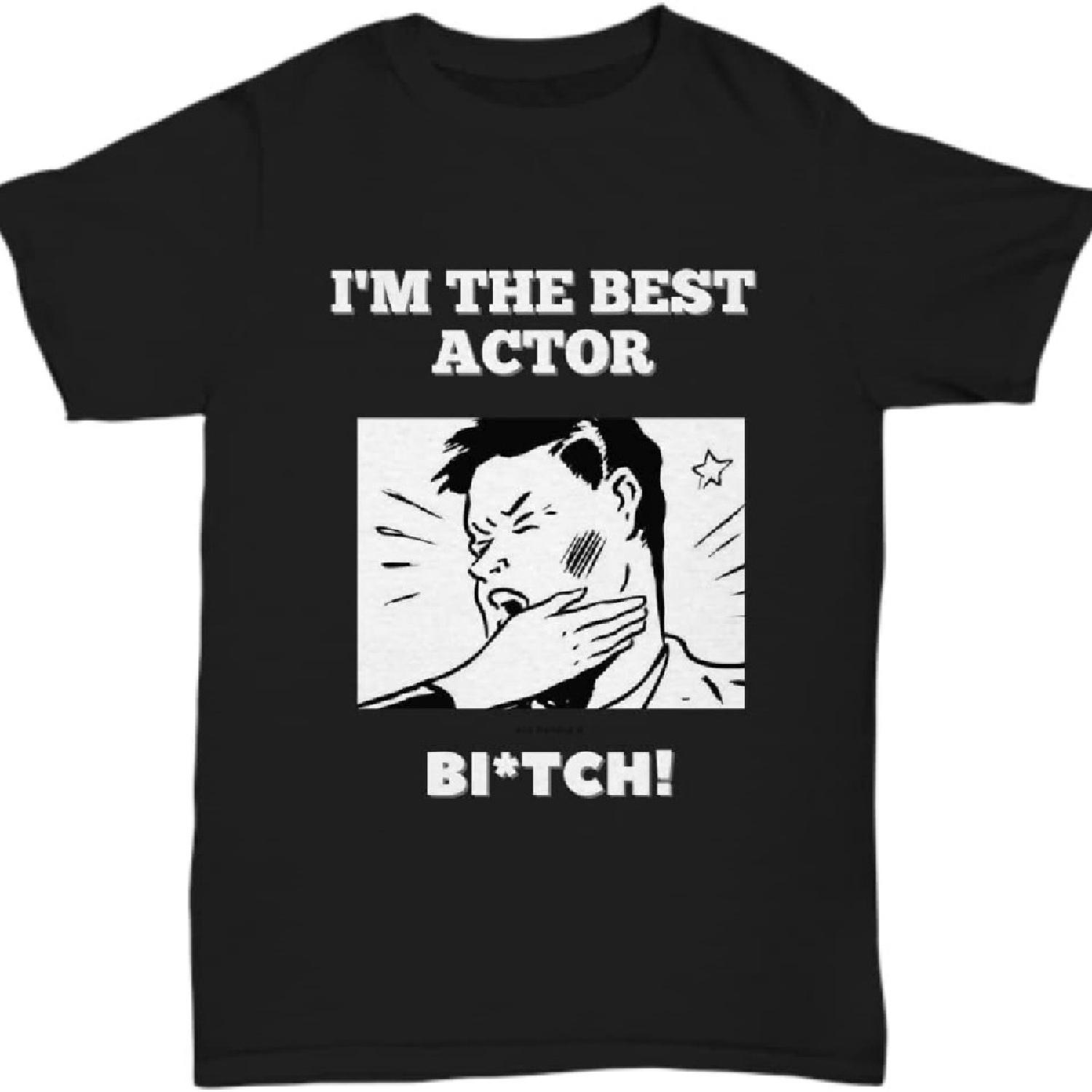 

I m Best Actor Unisex Tee - Will Smith 2022 Oscars Slap XXXXXL чорний