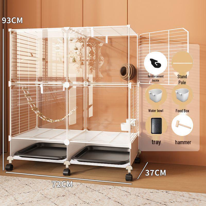 

Роскошная брызгозащищенная клетка для птиц: Большая, Элегантная Вилла для Корелл, Волнистых Попугайчиков, Дроздов и Майн Visible Bird Cage