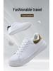 Unisex Plus Size White Leather Waterproof Shoes - Casual Spring/Autumn Sneakers for Teens
