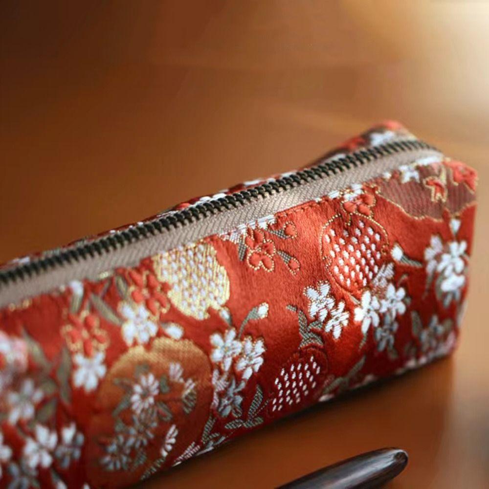 Retro Chinese Style Embroidery Pen Case Pen Pouch Pen Storage Bag  School Office Supply