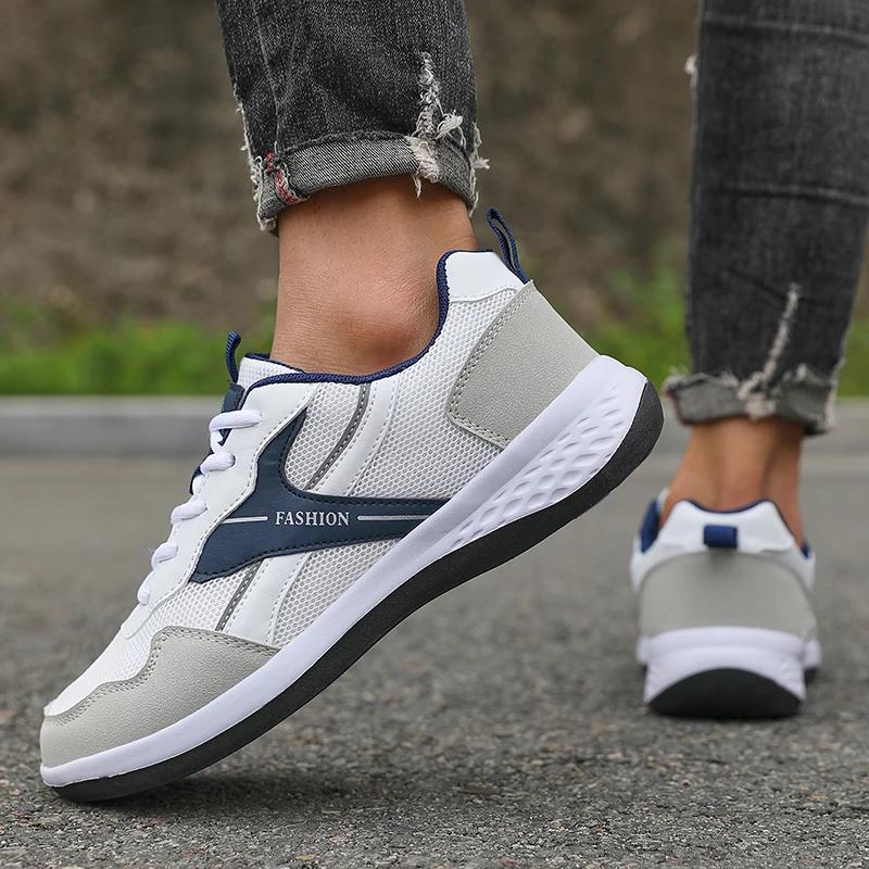 

Повседневная и социальная обувь Высококачественная мужская обувь Минимализм Дышащая Удобная для ходьбы Спортивная обувь для скейтборда Мужские размеры 39 белый