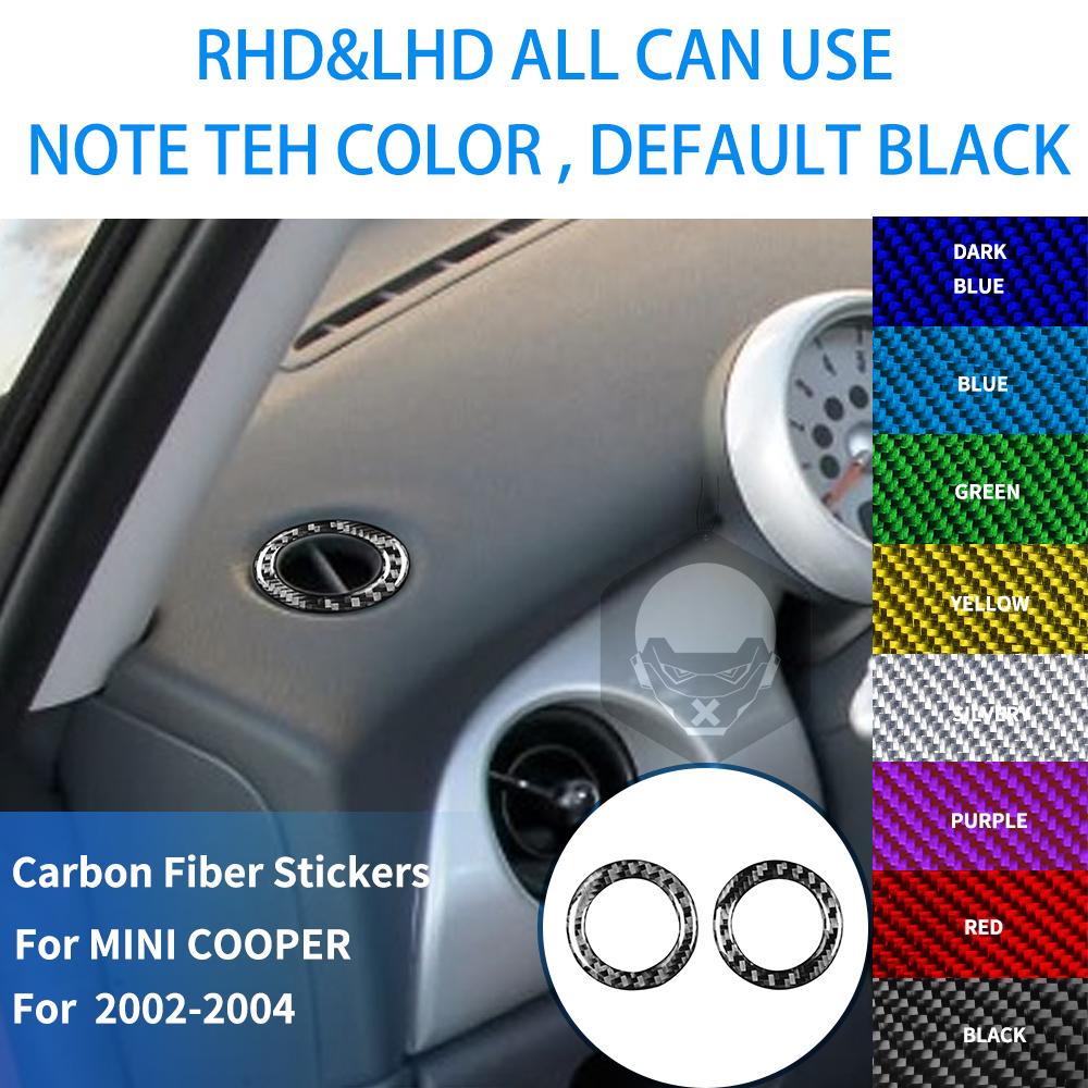 For MINI COOPER R50 R53 2002 2003 2004 Multiple Colors Real Carbon Fiber Stickers Whole Set Central Control Car