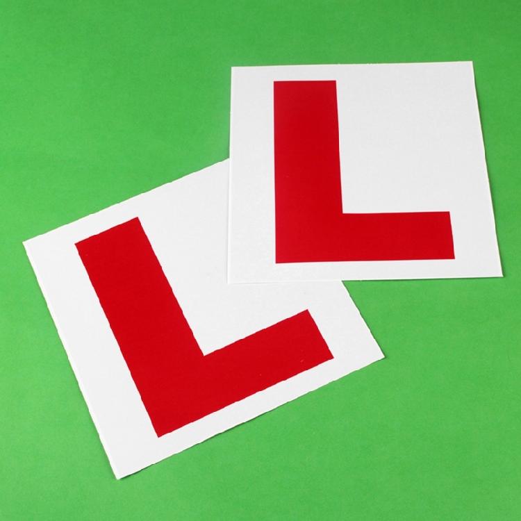 Learner L Plate New Driver Stickers Self Adhesive Removable Decals Student Signs