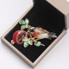 Schöne Vogel- und Granatapfel-Broschen für Damen Unisex Schöne Tier-Früchte-Blumen Party Lässige Broschen-Pins Geschenke