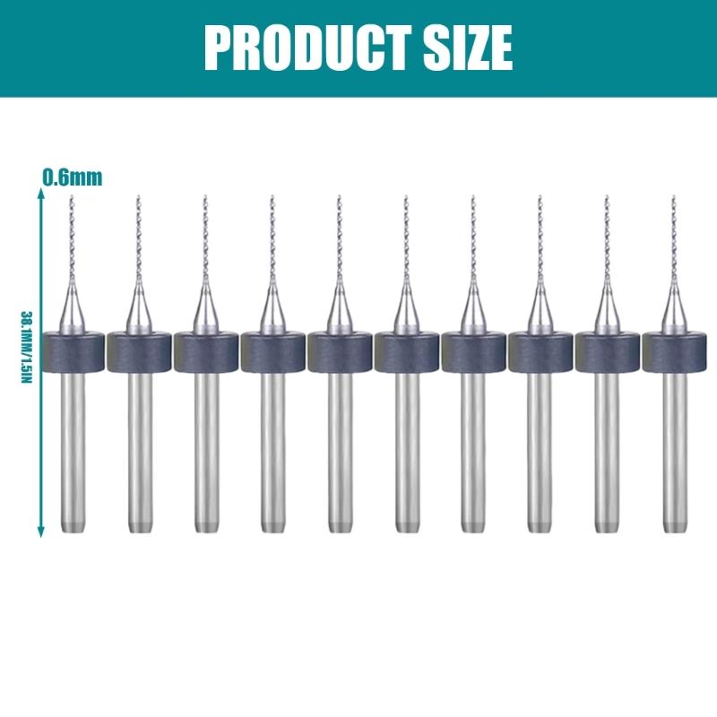 10Pieces PCB Spirals Grooves Drill Bits for Engraving and Precise Circuit Board Work Soft Materials Drilling Accessories