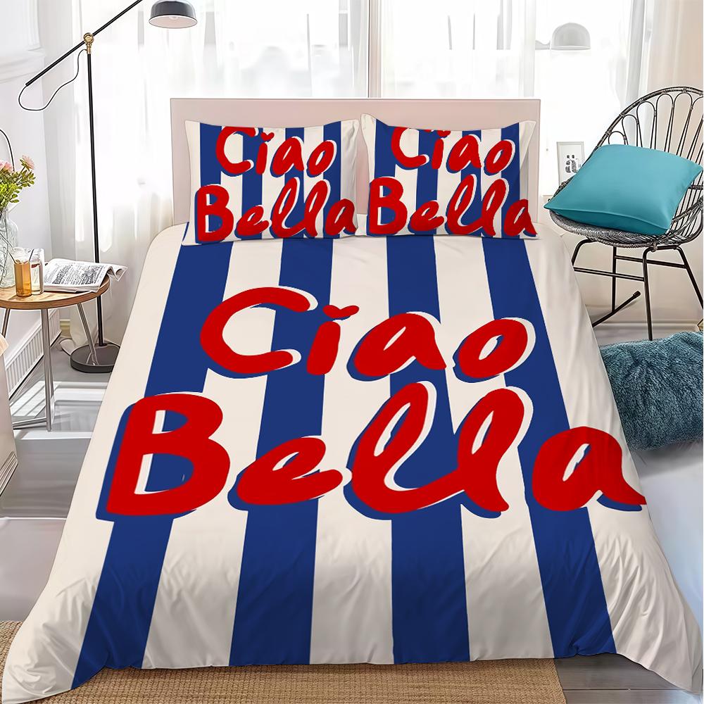 C-Ciaos B-Bellas Duvet Cover Set Home Style Bedding Soft Laundry Cotton Bed 3 Piece Set Student Dormitory Gift