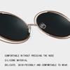Nye metall dobbeltring solbriller Fargefilm Reflekterende HD solbriller for menn og kvinner Solbriller Mote solbriller.