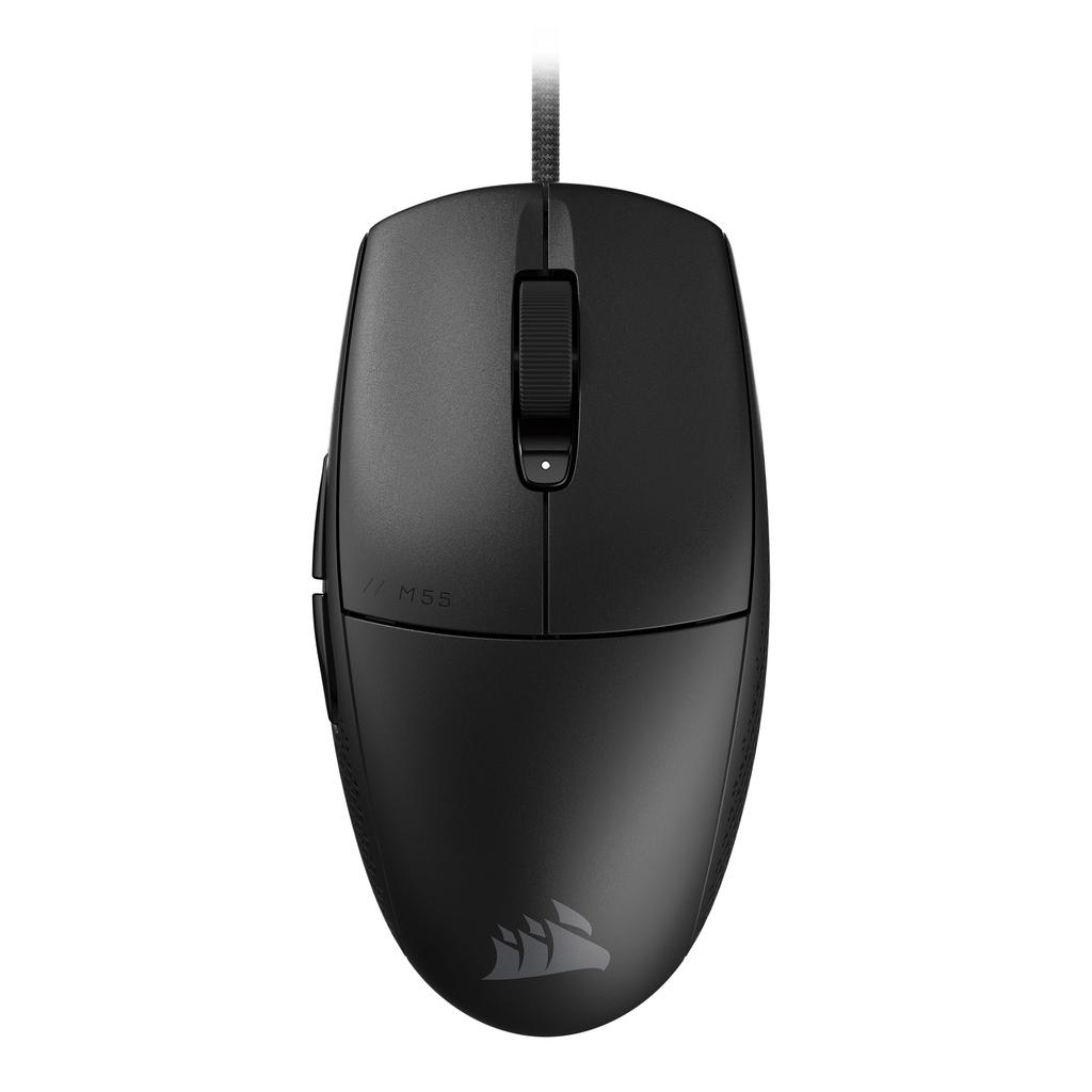 CORSAIR M55 Gaming Mouse, Lightweight (55g), Wired, Customizable with iCUE, Up To 16000 DPI, Symmetrical Design, Black, CH-930F000-AP
