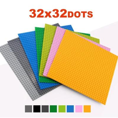 32x32 Punkte Stil Plastik Montagebausteine Grundplatten Figuren Stadt Klassische Spielzeuge Bau-Grundplatten Für Kinder Geschenke