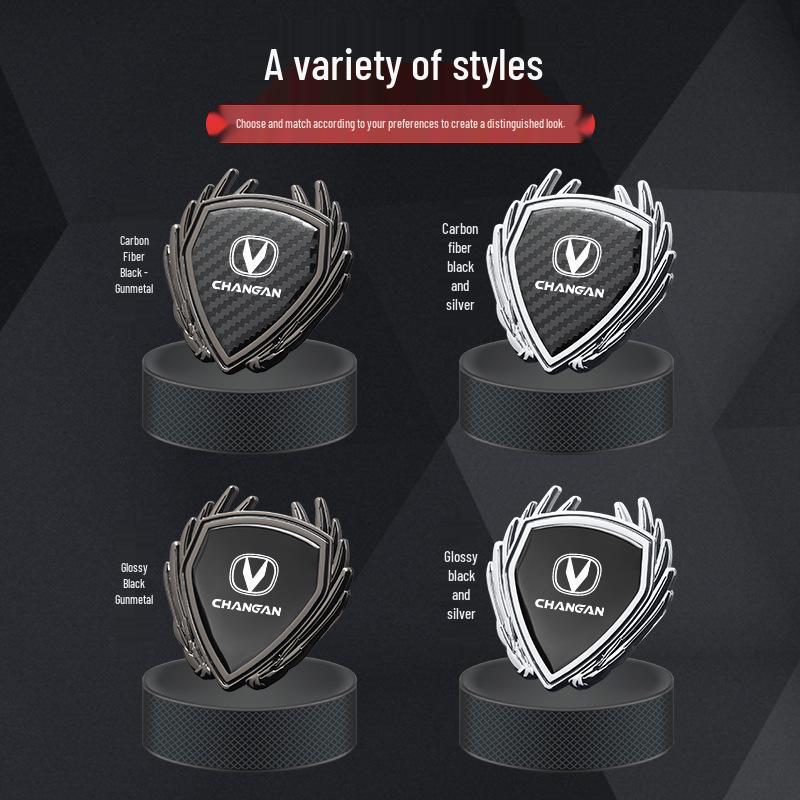 Metal Badge Side Window Logo Sticker for Changan CS75, Eado, CS55, and CS35 Plus Cars
