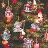 Xmas Theme 2D Flat DIY Hanging Diamond Art Kits Special Shape Diamond Art Pendant Single Side Drill DIY Home Decor Hanging Charm
