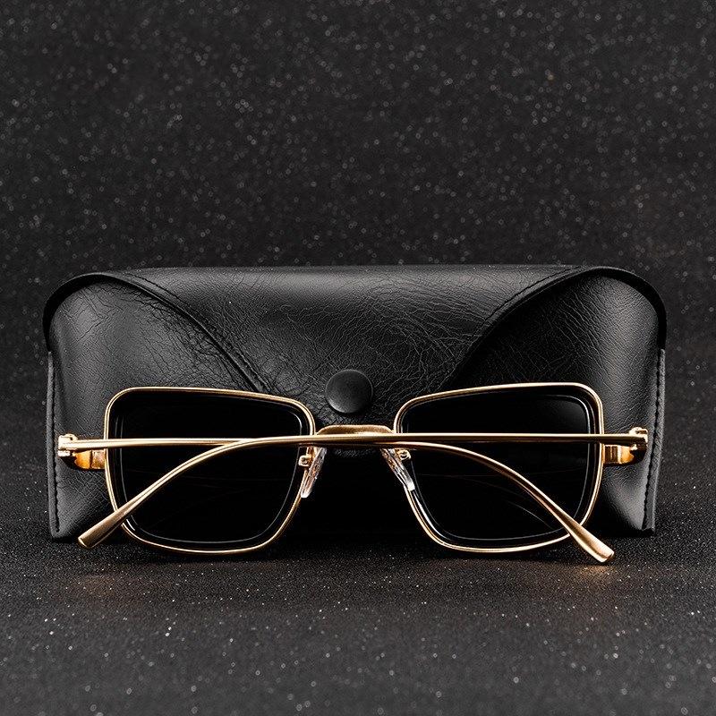 Vintage Steampunk Sonnenbrille Herren Retro Metall Quadratische Brille Trendige Marke Sonnenbrille Shades Für Frauen lunette eil
