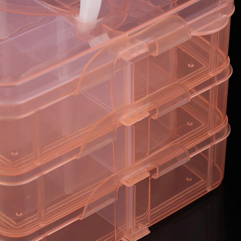 3 Layers Transparent Plastic Jewelry Storage Box Large-Capacity Finishing Box Necklace Ring Stud Earrings Box Ornament Box