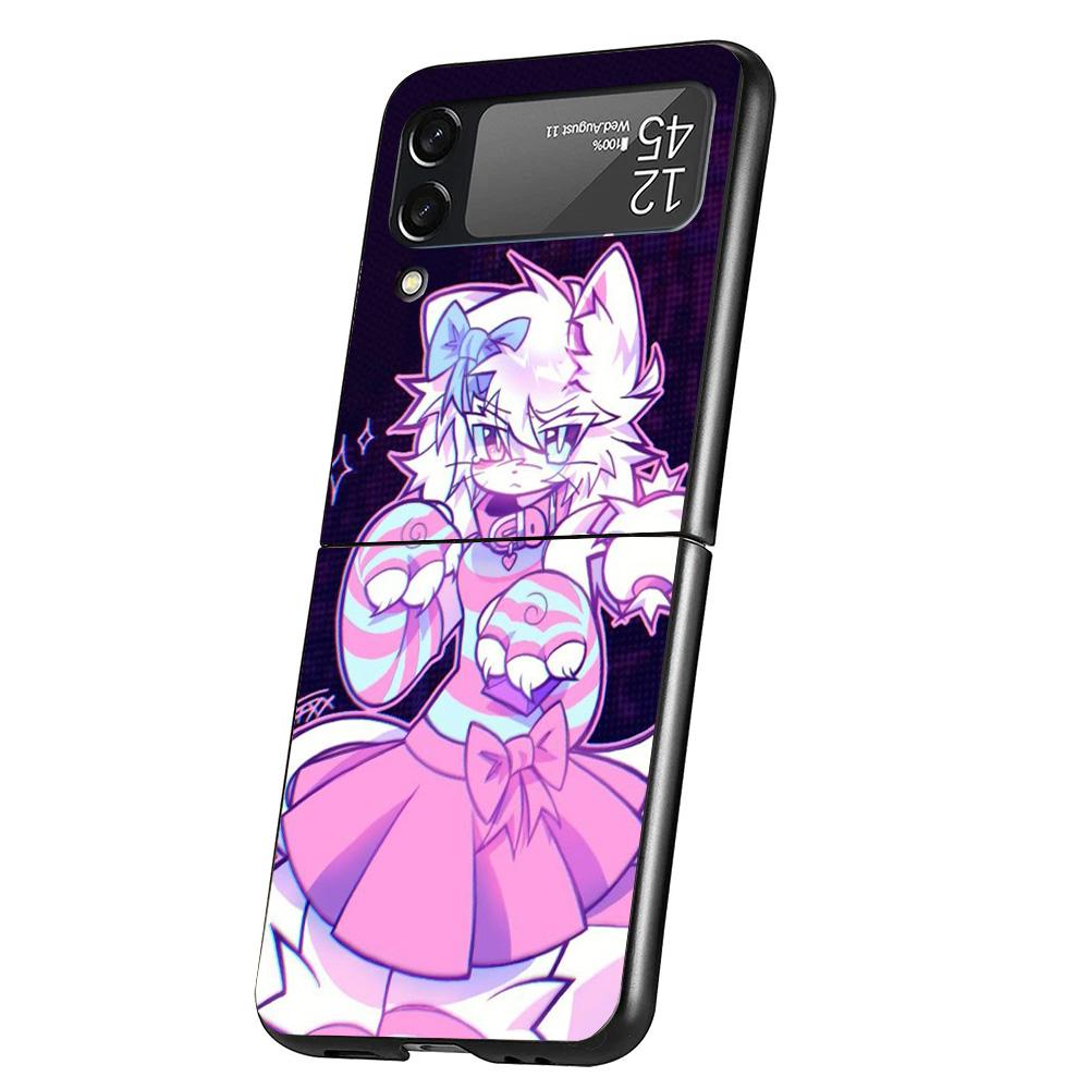 Boykisser Cat Cover Phone Case For Samsung Galaxy Z Flip 7 6 5 4 3 5G Flip7 Flip6 Flip5 Flip4 Flip3 Black Fundas Shell