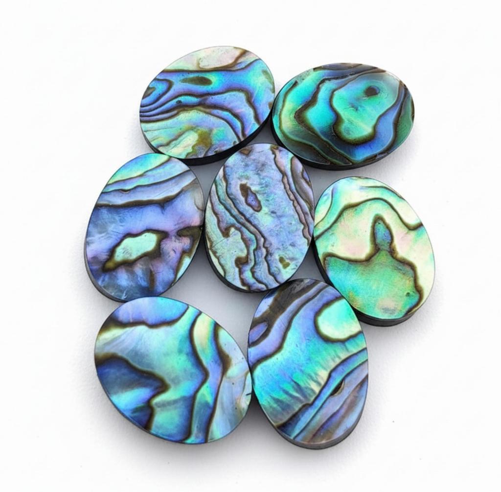 Natural Abalone Shell Oval Cabochon Gemstones for Custom Jewelry Making