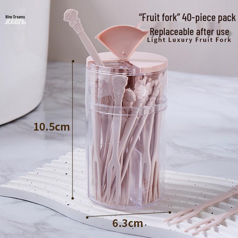 ZISIZ Disposable Plastic Fruit Fork Set