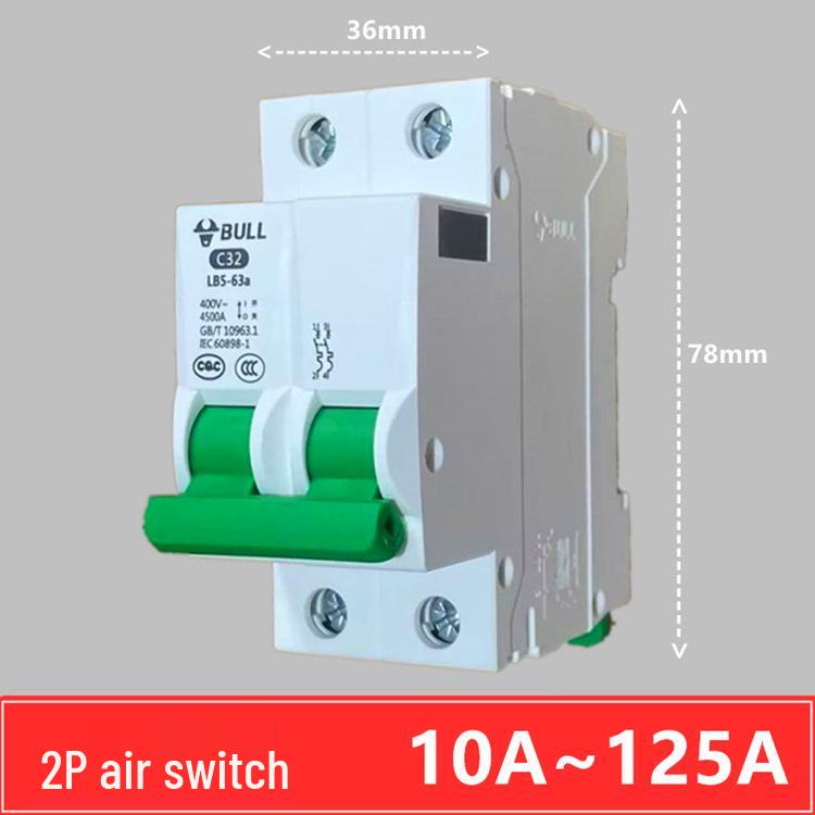 Gongniu LB5-63A Mini Circuit Breaker: 1P 16A, 2P 32A, 2P 63A Household Switch