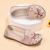Summer New Middle-aged and Old Mesh Hollowed-out Hanfu Embroidered Shoes with Soft Soles and One Pedal Cloth Shoes for Women