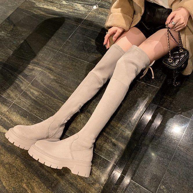 Women's European & American Style Thick-Soled Slimming Over-the-Knee Long Boots