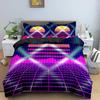 Game Scene King Queen Duvet Cover 3D Neon Bedding Set Youth Hippie Hip Hop Quilt Cover Modern Rock Polyester Comforter Cover