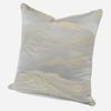 Grey Chinese Landscape Painting Living Room Pillow Set Simple Modern Gold Line Abstract Sofa Chair Window Cushion
