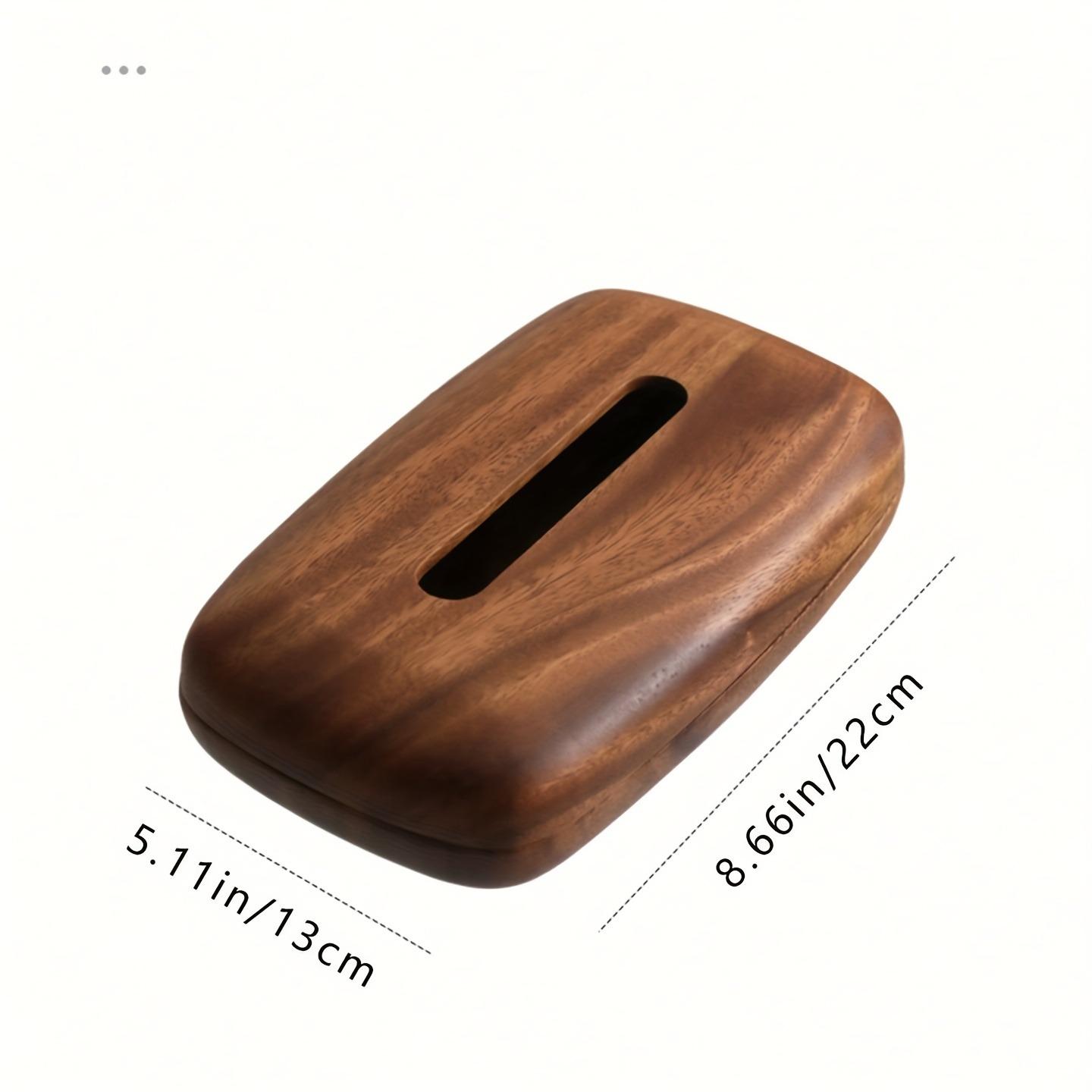 

Premium Walnut Wood Tissue Box Cover | Modern Minimalist Design | Magnetic Lid for Quick Refill | High-End Desktop Decor