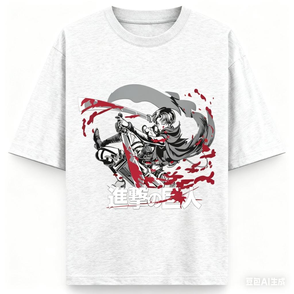 Attack on Titan Anime Printing Oversized Cotton Tshirt Men and Women Harajuku Casual Summer Absorb Sweat Tees Streetwear