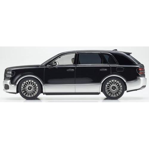 Kyosho Original 1/43 Toyota Century (Rinpo) Schwarz/Silber mit Fromage-Innenraum Vollständig montiertes Modellauto KS03926BS