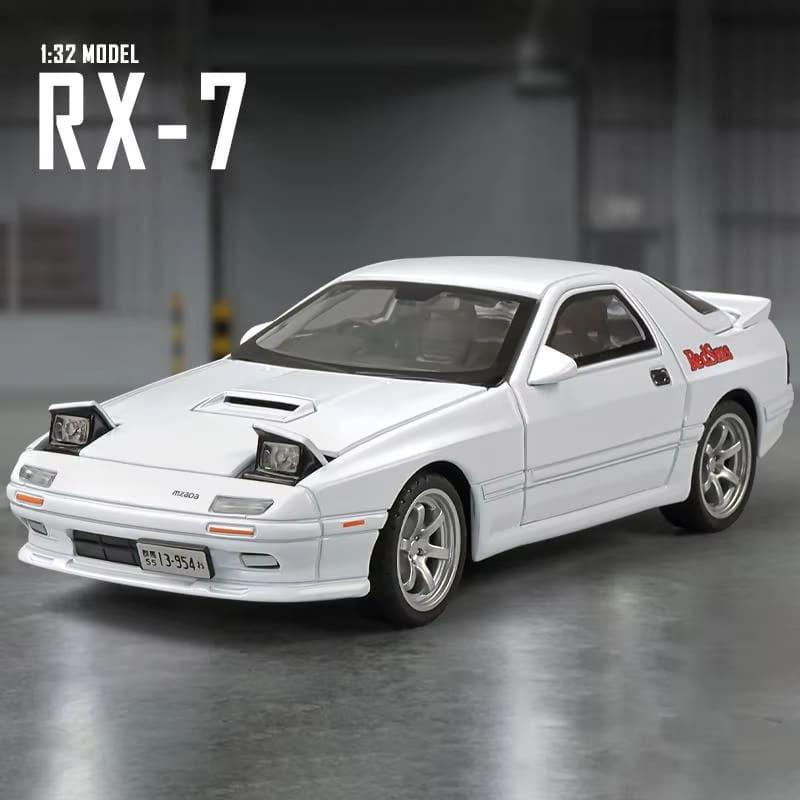 1:32 Full Scale Mazda RX7 AE86 JDM Mazda MX5 Car Model Alloy Car Die-cast Toy Car Model Sound and Light Children's Toy Gift Ornaments Collection