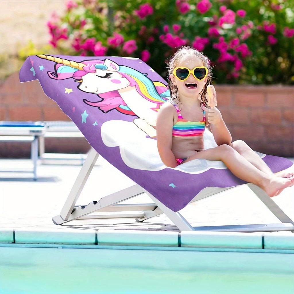1PC Cute Cartoon Beach Towel, Lightweight Travel Bath Towel, Modern Style, Summer Essential for Boys Girls