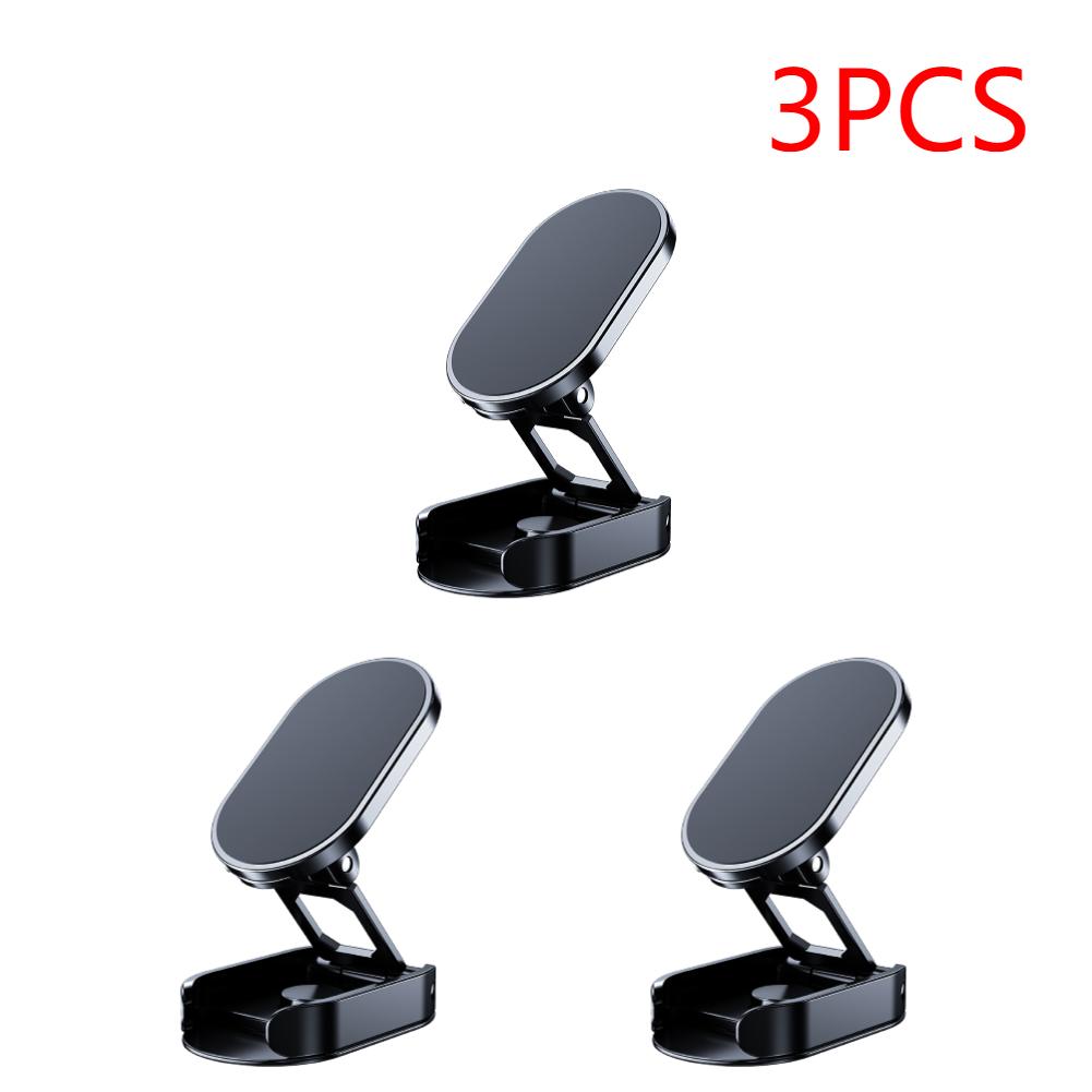 1-3PCS Magnetic Car Phone Holder 720 Rotatable With Magnetic Sheets Foldable Car Navigation Holder Smartphone Mobile Stand