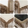 Garden Sofa Set 6 pcs. Beige and Cream White Poly Rattan