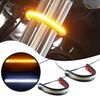 2PCS White Yellow Motorcycle LED Light Strip Kit White 6000K Super Bright AUXITO