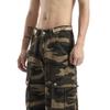 vintage High Street Loose Straight Large Pocket Camouflage Fashion Brand All-Match Overalls Men's and Women's High Waist Slimming Pants Fashion