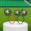 Football Headband with 3D Football Patch Anti-Slip Comfortable Hair Hoop for Adults